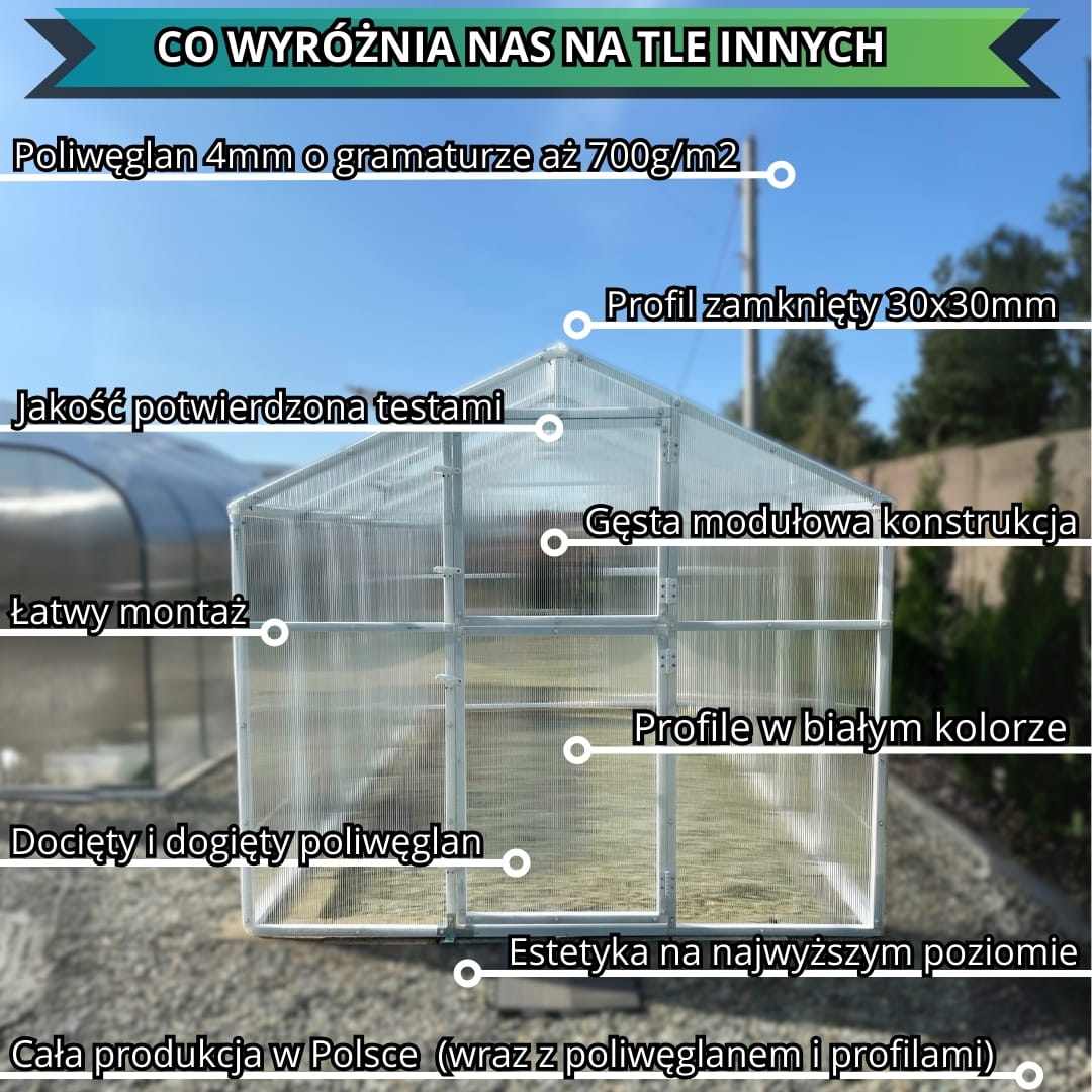 Szklarnia z Poliwęglanu 210×271 6m Ogrodowa - Trwała, Estetyczna i Praktyczna - obrazek 7