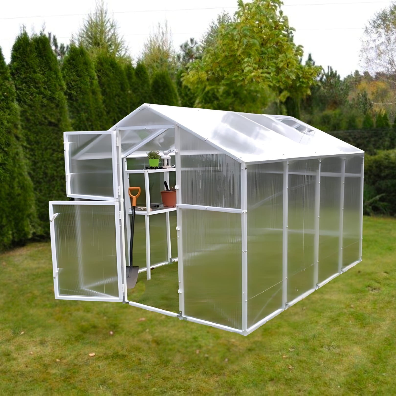 Szklarnia z Poliwęglanu 210×271 6m Ogrodowa - Trwała, Estetyczna i Praktyczna - obrazek 4