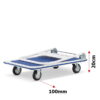 Wózek platformowy magazynowy transportowy HIGHER 300kg PL-PH300 - obrazek 3
