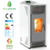 Piec powietrzny ekologiczny na pellet 8kW HELENA biały A++