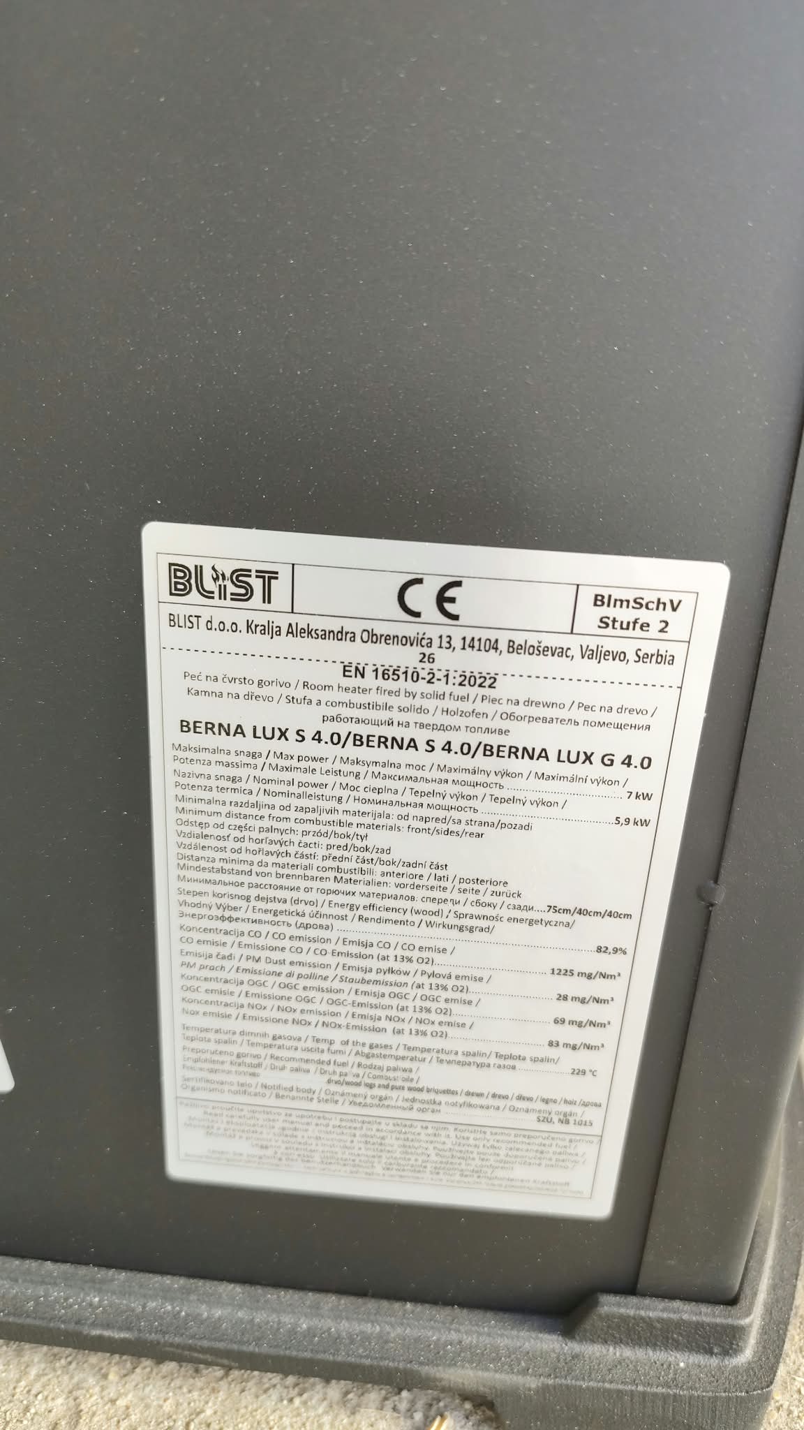 Piec kominek wolnostojący BLIST LUX / BERNA G 4.0– 5,9 kW – Ekoprojekt Kremowy - obrazek 12