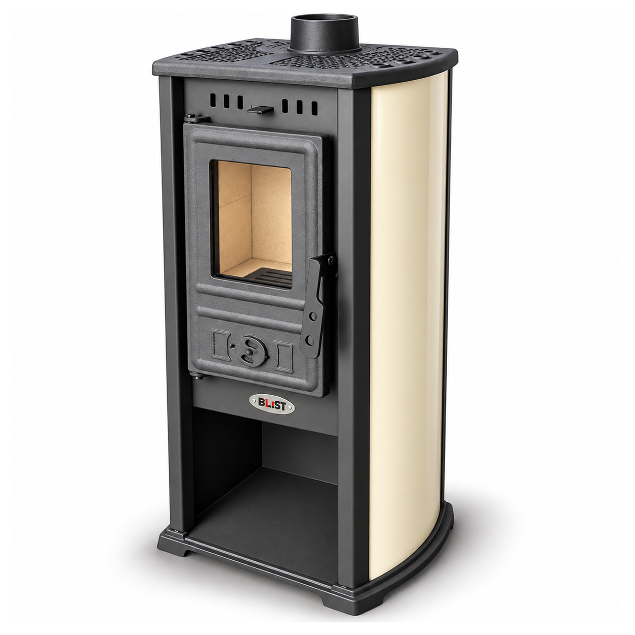 Piec kominek wolnostojący BLIST LUX / BERNA G 4.0– 5,9 kW – Ekoprojekt Kremowy