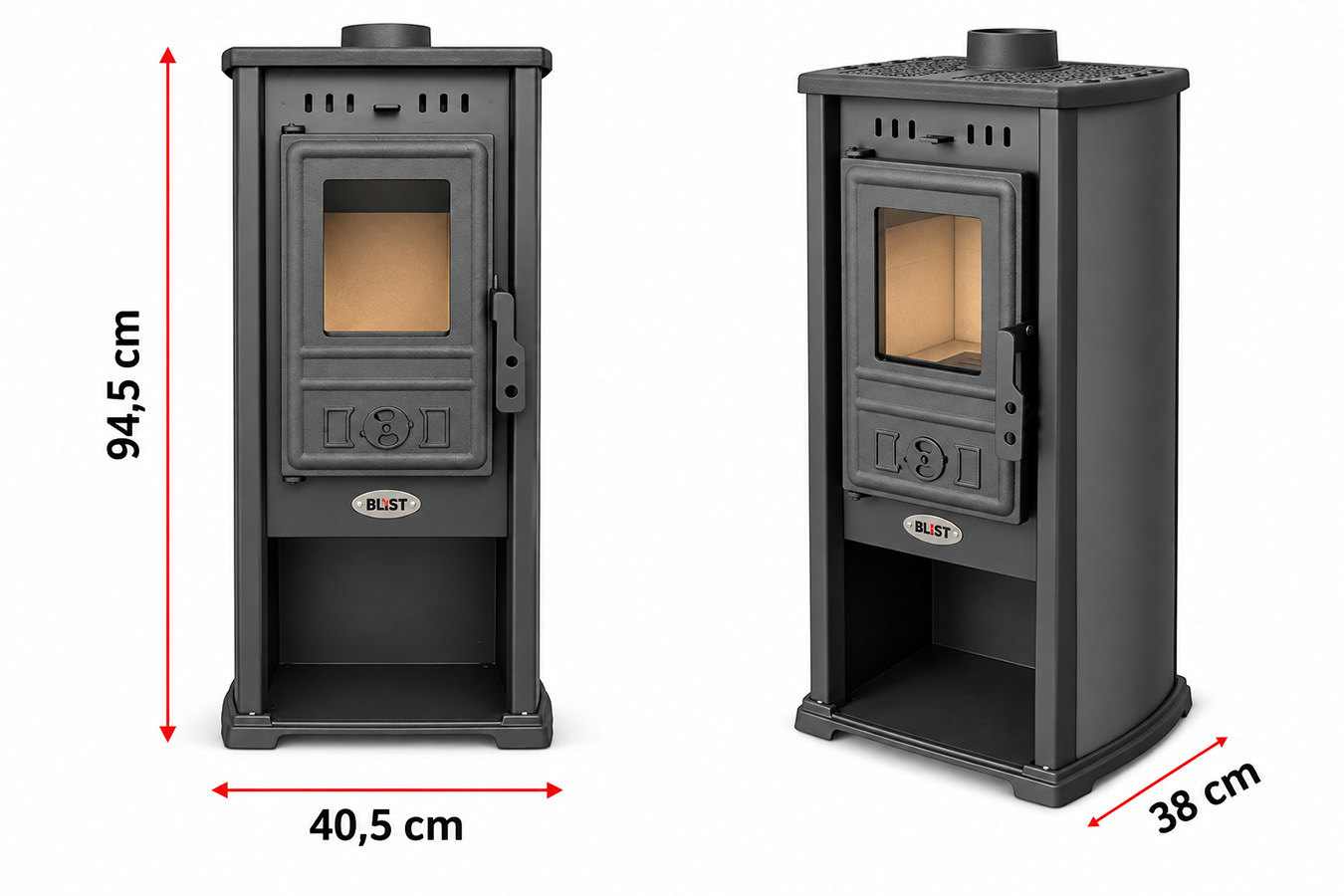 Piec kominek wolnostojący BLIST LUX / BERNA G 4.0– 5,9 kW – Ekoprojekt Szary - obrazek 6